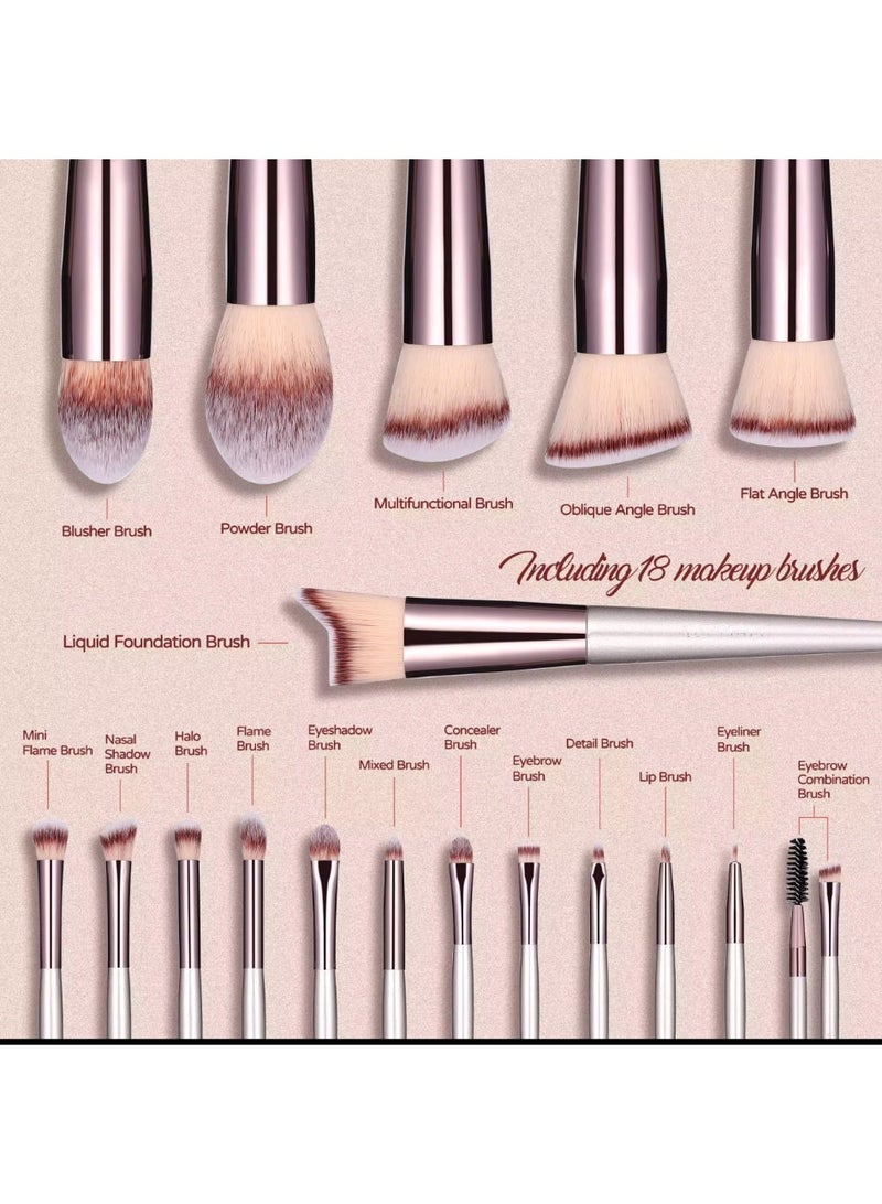 BS Mall Professional Makeup Brush Set – 18 Pcs with Storage Case - Image 4