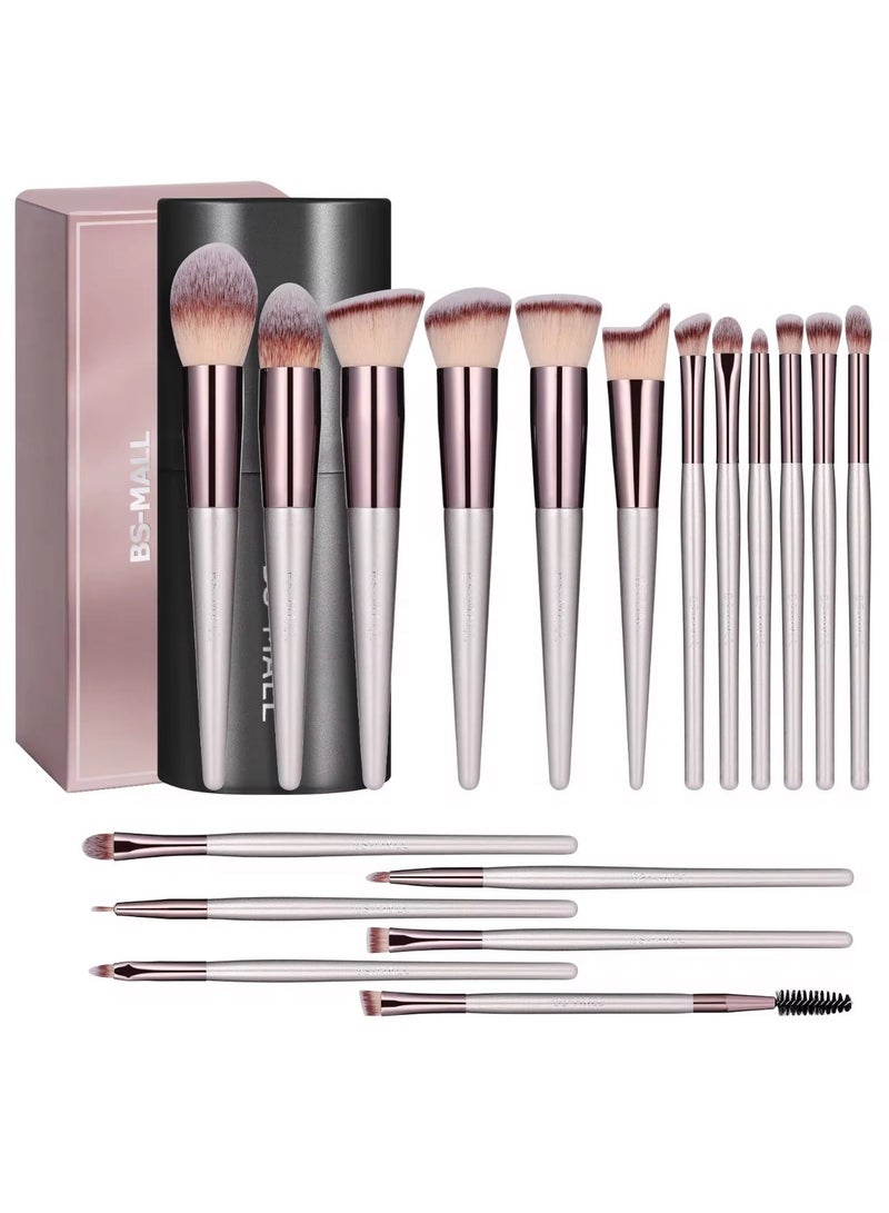 BS Mall Professional Makeup Brush Set – 18 Pcs with Storage Case - Image 1