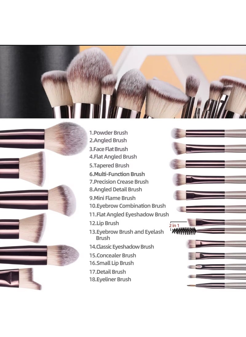 BS Mall Professional Makeup Brush Set – 18 Pcs with Storage Case - Image 5