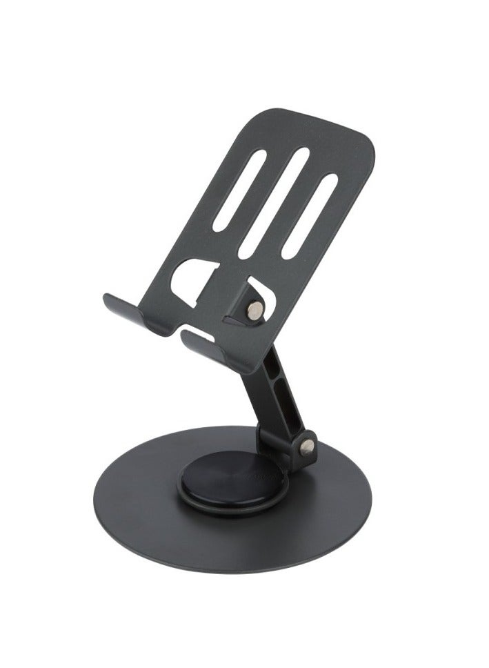 حامل هاتف متين K19- معدني قابل للطي مع دوران 360 درجة - رمادي - Image 1