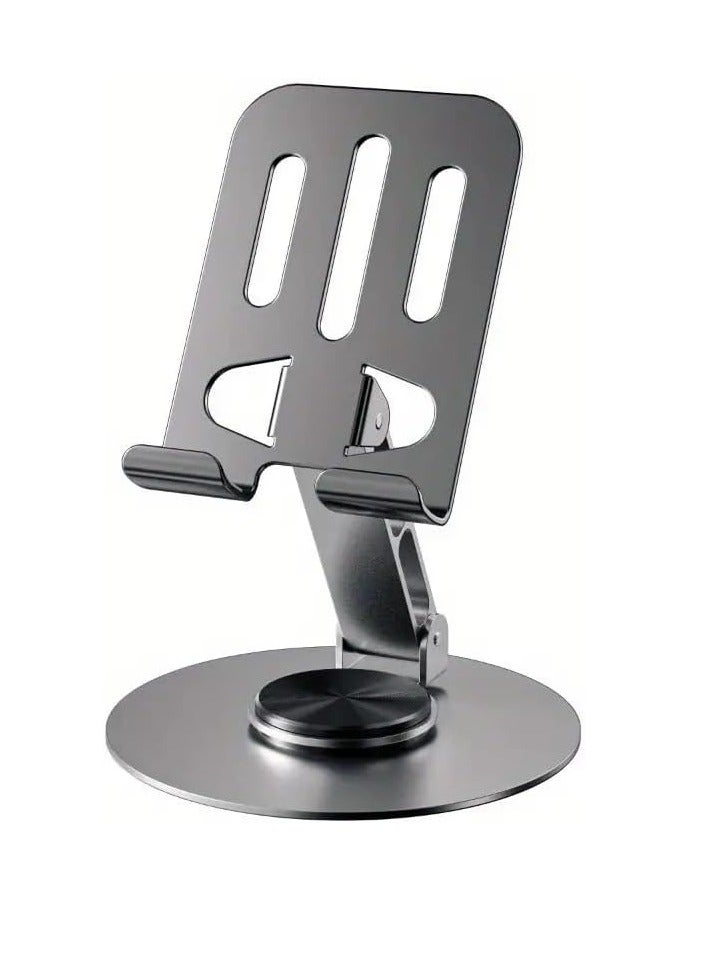 حامل هاتف متين K19- معدني قابل للطي مع دوران 360 درجة - رمادي - Image 3