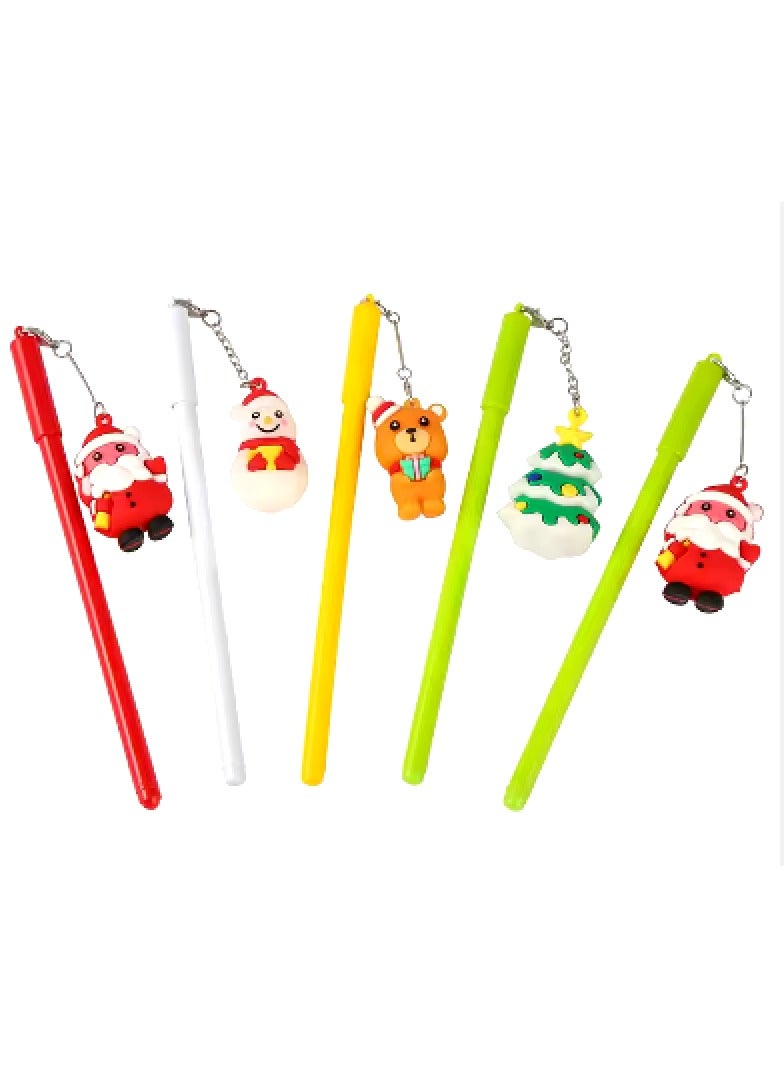 Christmas Pen Christmas Gel Pen, Cartoon Snowman Santa Claus Reindeer Christmas Tree Ballpoint Pens 1pc - Image 1