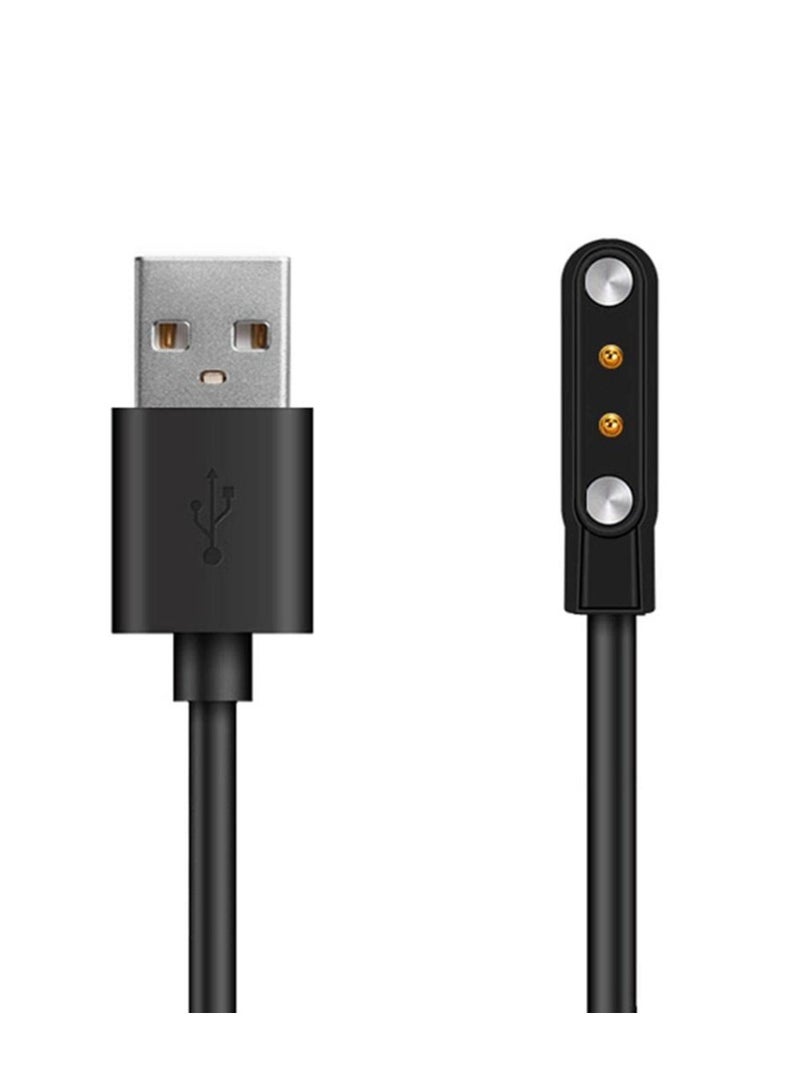 2 Pin USB Dock Charging Adapter Cable for Haylou Smart Watch 100CM Magnetic USB Charging Cable Base Cord Wire for Haylou Solar LS05 RT LS05S SportS Smart Watch - Image 2