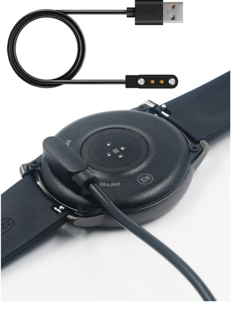 2 Pin USB Dock Charging Adapter Cable for Haylou Smart Watch 100CM Magnetic USB Charging Cable Base Cord Wire for Haylou Solar LS05 RT LS05S SportS Smart Watch - Image 5