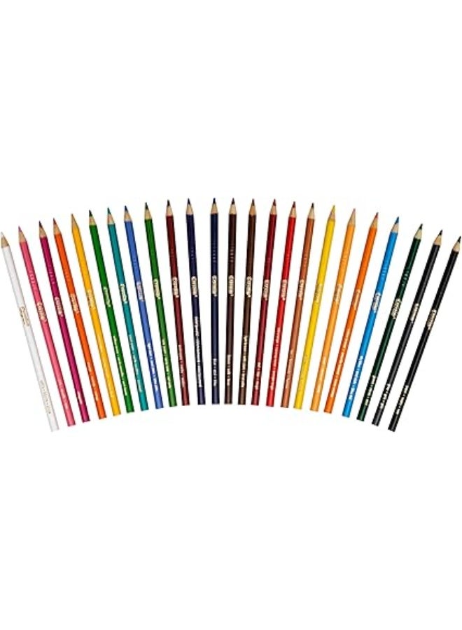 كرايولا أقلام رصاص ملونة طويلة بجودة عالية، مجموعة 24 قطعة بتدرجات ألوان زاهية للرسم والتلوين، مناسب للمدارس والهوايات الفنية وللاستخدام اليومي - Image 4