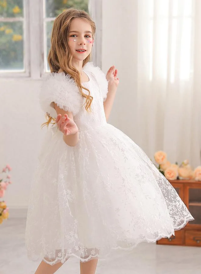 Take Two  Girls Floral Mesh All Lace Bow Detail Party Dress for Women | Best Price UAE