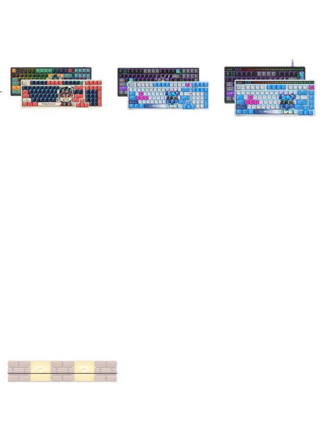 A4Tech At68 68-Key Wired Mechanical Keyboard Blood Hand Ghost Light Axis Pbt Computer Gaming Chicken Unfettered Contract To Play Valoran Fps Game Rt Barbarian Tribe Ghost Hacker - Image 1