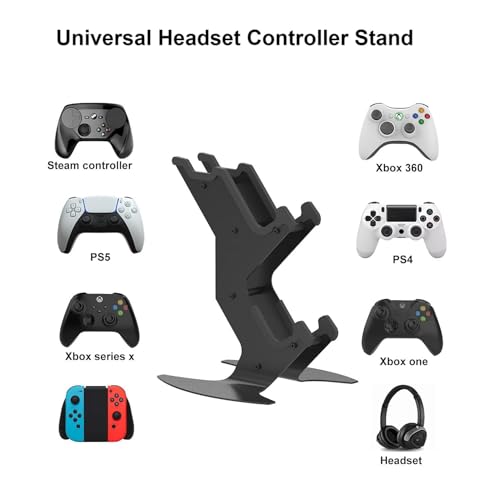 NBCP Controller Holder, Game Controller Rack Headset Stand for Xbox Series X S/Xbox one / PS5 / PS4 / NS/PC/Headset, Aluminum Metal Mount Universal Organizer for Video Game Accessories - Image 3