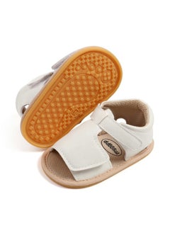 RVROVIC Baby Boys Girls Sandals Premium Soft Anti-Slip Rubber Sole Infant Summer Outdoor Shoes Toddler First Walkers(0-6 Months Infant,a-White)  - Image 1
