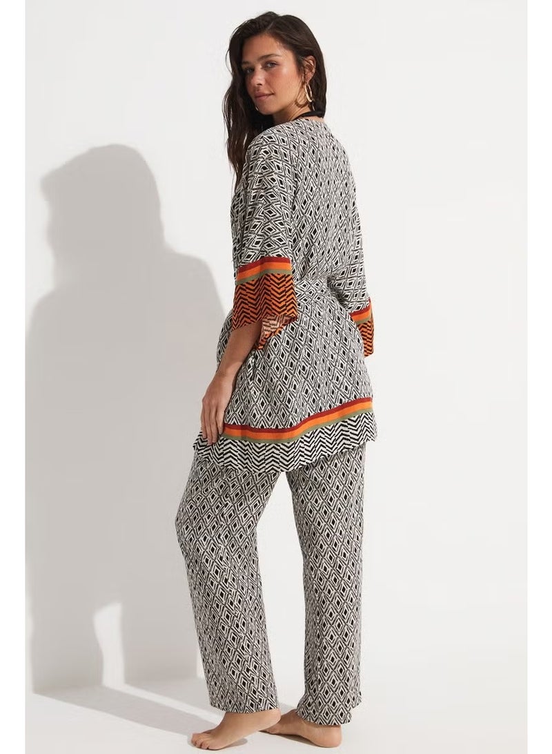 JUNE Patterned Kimono Set - Image 5