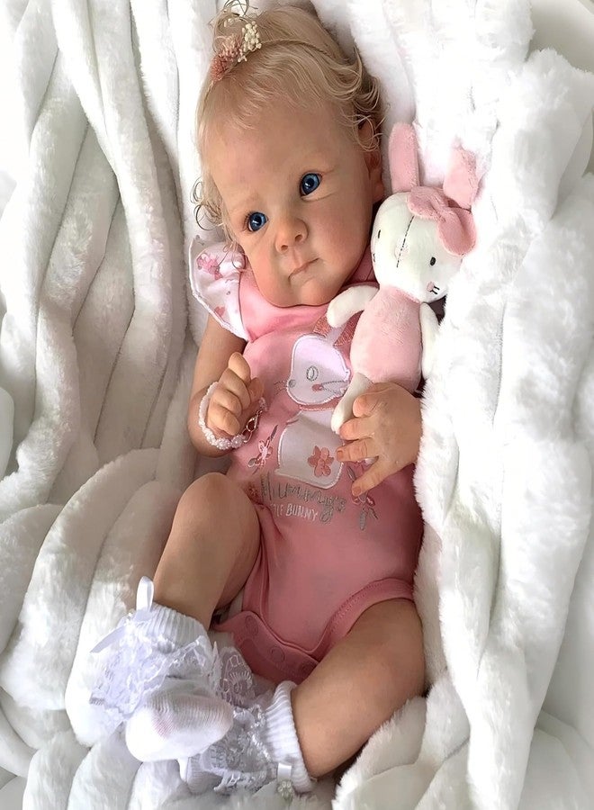 iCradle Lovely Real Look Reborn Baby Doll Girl 20inch 50cm Silicone Baby Doll Realistic Newborn Doll Toy for Ages 3+ (Blonde Hair Doll) - Image 4