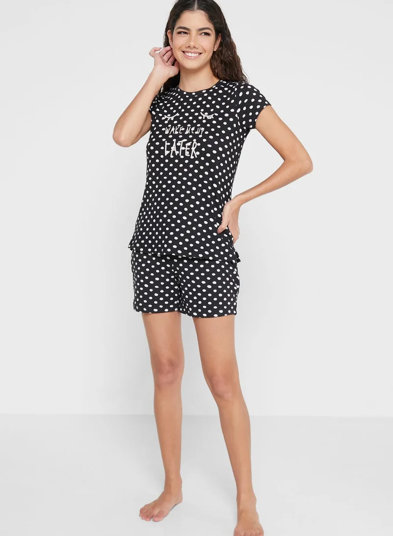 Sweet Dreams Printed Shirt & Pyjama Set