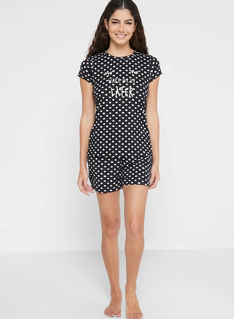 Sweet Dreams Printed Shirt & Pyjama Set