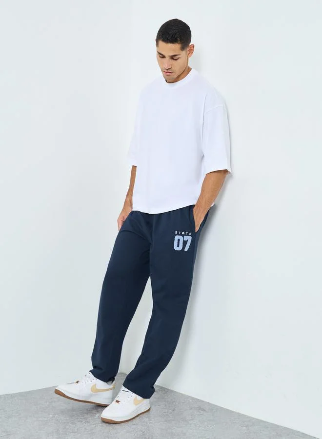 Styli Styli Men Navy Blue Relaxed Fit Joggers