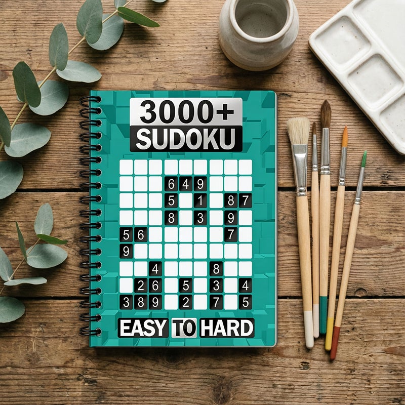 Sudoku Game Book For Adults Intermediate Difficulty 25 Puzzles Style HY28 - Image 4