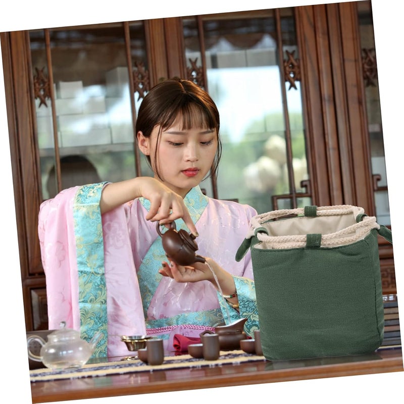Travel Teaware Bag Wear-resistant Teacup Storage Pouch for Easy Carrying Practical Travel Tea Set Holder for Afternoon Tea The Go - Image 4