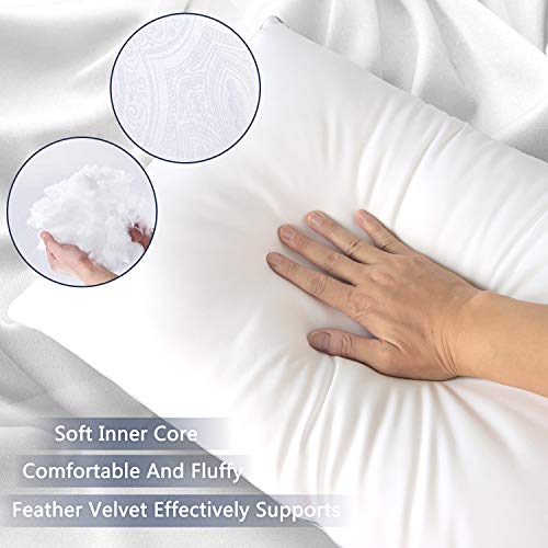 Hi Moon HIMOON Bed Pillows for Sleeping 2 Pack,Queen Size Cooling Pillows Set of 2,Top-end Microfiber Cover for Side Stomach Back Sleepers - Image 3