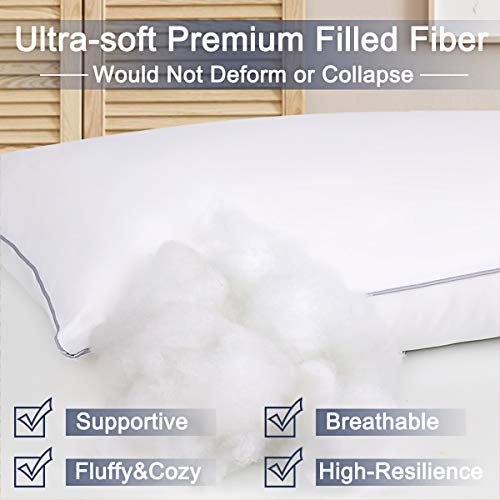 Hi Moon HIMOON Bed Pillows for Sleeping 2 Pack,Queen Size Cooling Pillows Set of 2,Top-end Microfiber Cover for Side Stomach Back Sleepers - Image 4