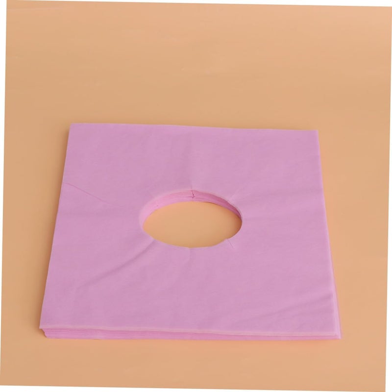 Healeved 100pcs Face Massage Pillow Cover Hole Disposable Face Pillow for Spa Salon Beauty Treatment Women's Non-woven - Image 4