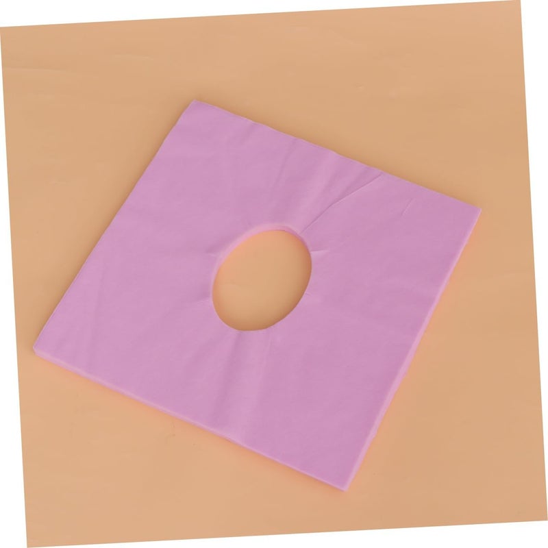 Healeved 100pcs Face Massage Pillow Cover Hole Disposable Face Pillow for Spa Salon Beauty Treatment Women's Non-woven - Image 5