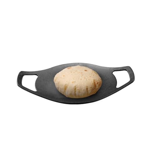 VAYA HauteChef Pre-Seasoned Cast Iron Roti Tawa, 23.5 cm, Naturally Non-Stick, 100% Pure & Toxin-Free, Concave Design for Soft Rotis & Chappatis, for Induction & Gas Stovetops, Heavy Duty - Image 1