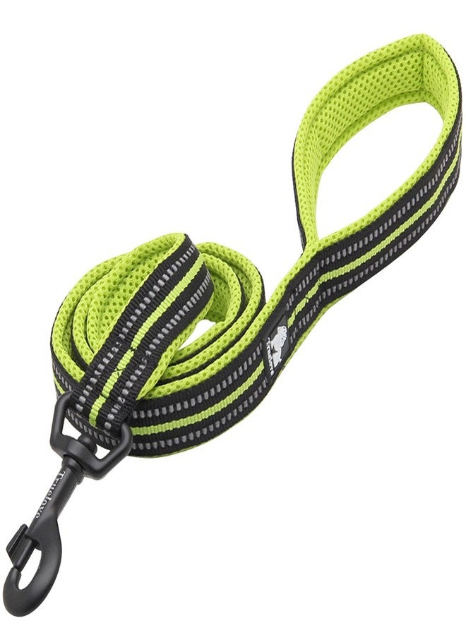 La La Pet Creation Core Reflective Dog Leash Durable Padded Pet Leash Strap for Puppy Pet Leash Rope, Green 6.5Ft Long 1" Wide - Image 1