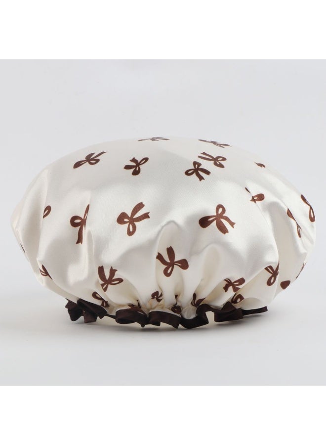 غطاء شعر مزدوج الطبقة للماء للسيدات والفتيات، غطاء شعر قابل لإعادة الاستخدام للاستحمام والطهي ومقاوم للزيت، غطاء شعر خاص لعلاج الأقنعة الشعرية، ملحق أساسي لحماية الشعر - Image 1