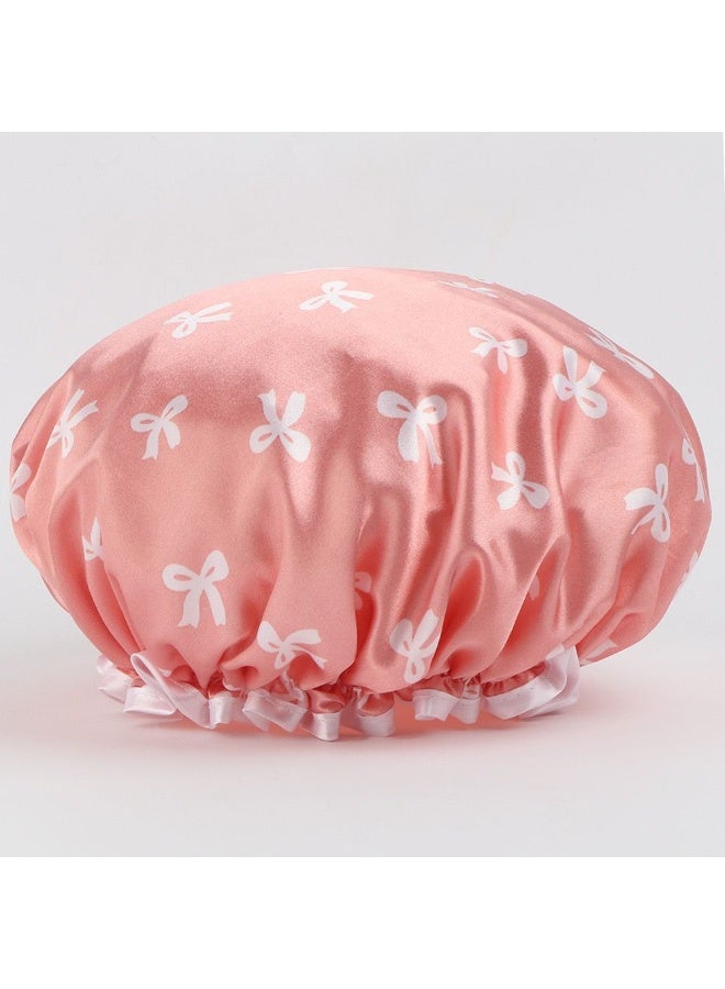 غطاء شعر مزدوج الطبقة للماء للسيدات والفتيات، غطاء شعر قابل لإعادة الاستخدام للاستحمام والطهي ومقاوم للزيت، غطاء شعر خاص لعلاج الأقنعة الشعرية، ملحق أساسي لحماية الشعر - Image 3