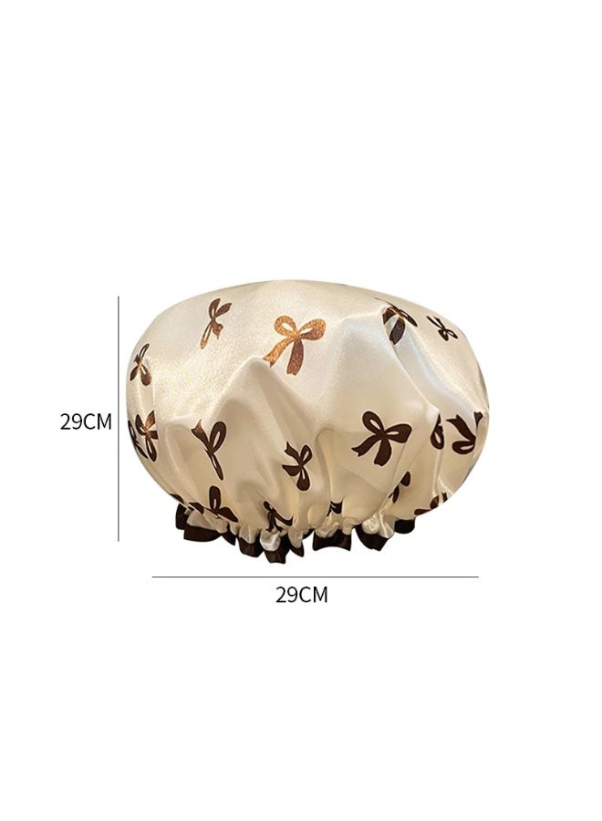 غطاء شعر مزدوج الطبقة للماء للسيدات والفتيات، غطاء شعر قابل لإعادة الاستخدام للاستحمام والطهي ومقاوم للزيت، غطاء شعر خاص لعلاج الأقنعة الشعرية، ملحق أساسي لحماية الشعر - Image 4