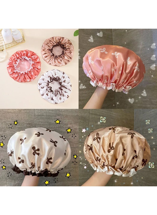 غطاء شعر مزدوج الطبقة للماء للسيدات والفتيات، غطاء شعر قابل لإعادة الاستخدام للاستحمام والطهي ومقاوم للزيت، غطاء شعر خاص لعلاج الأقنعة الشعرية، ملحق أساسي لحماية الشعر - Image 5