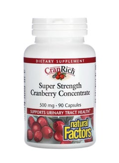 natural Factors Cranberry Concentrate Extra Strength 500 mg 90 Capsules  - Image 1