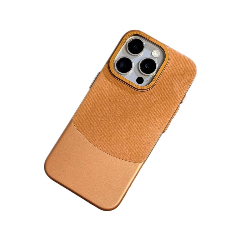 غطاء واقي بFleece Texture لـ iPhone 14 / 14 Plus / 14 Pro / 14 Pro Max مع مقاومة للصدمات وحماية من السقوط مع مقاومة للصدمات مع مقاومة لبصمات الأصابع مع ألوان متباينة مدمجة باللون. - Image 1