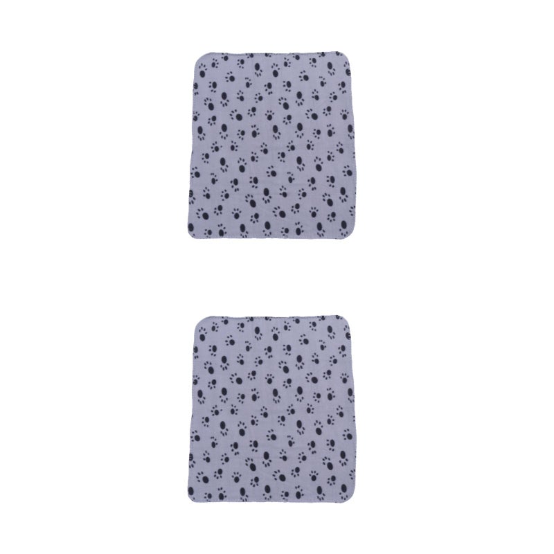 2pcs Warm Pets Blanket Winter Autumn Blanket Dog Pattern Blanket Pet Sleep Mat for Dogs Cat (Grey, , 70x60cm) - Image 1