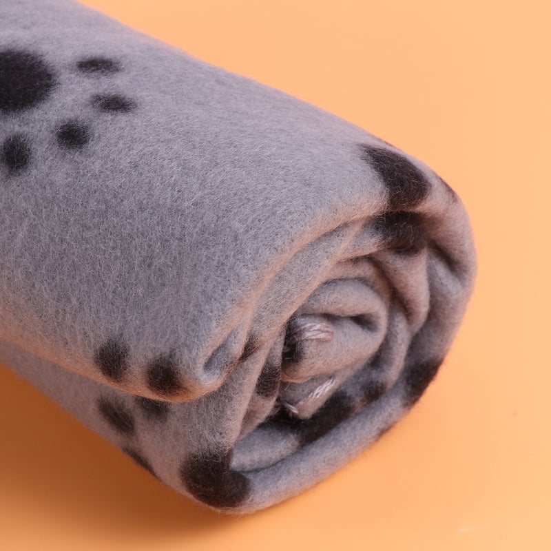 2pcs Warm Pets Blanket Winter Autumn Blanket Dog Pattern Blanket Pet Sleep Mat for Dogs Cat (Grey, , 70x60cm) - Image 3