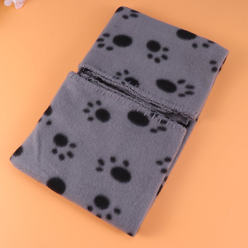 2pcs Warm Pets Blanket Winter Autumn Blanket Dog Pattern Blanket Pet Sleep Mat for Dogs Cat (Grey, , 70x60cm) - Image 4