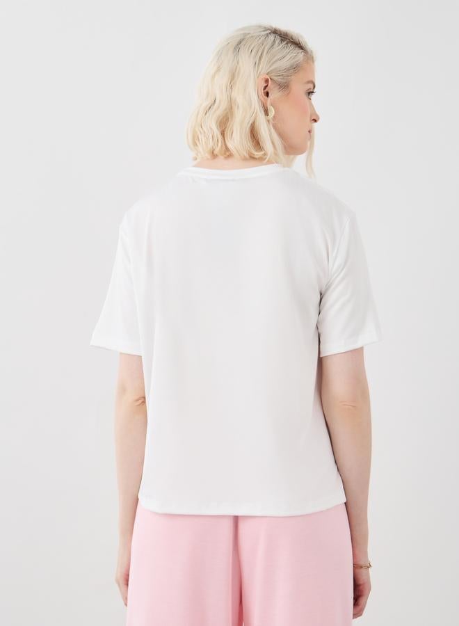 Take Two Graphic Print Round Neck T-Shirt - Image 4