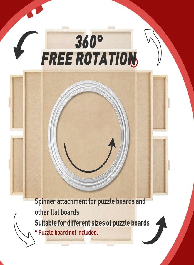 FixlyFido Rotating Puzzle Board Base - 360° Swivel Turntable for Jigsaw Puzzles 1000/1500 Piece Lazy Susan Spinner Table - Puzzle Accessories for Adults and Kids - Image 4