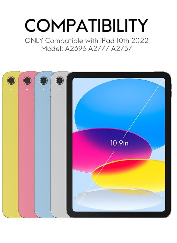 ماركة غير محددة حافظة لوحة مفاتيح CHESONA لجهاز iPad الجيل العاشر مع لوحة مفاتيح عربية وإنجليزية، وإضاءة خلفية ثلاثية الألوان، ولوحة تتبع متعددة اللمس، وحافظة قابلة للطي مع حامل قلم رصاص، وقناتي بلوتوث لجهاز iPad 10 10.9 بوصة 2022،  - Image 2