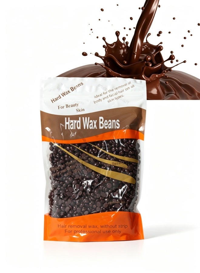 Household Pearl Wax Beads, Suitable for Sensitive Skin, Wax Beads for Facial Eyebrow and Leg Hair Removal, Chocolate