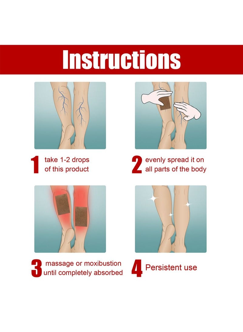 Jaysuing - Varicose Veins Patches for Legs to Improve Blood Circulation Strengthen Capillary Health Relieve Swelling Pain and Fatigue Minimize Varicose Vein and Spider Vein 12 Pcs/Pack - Image 1