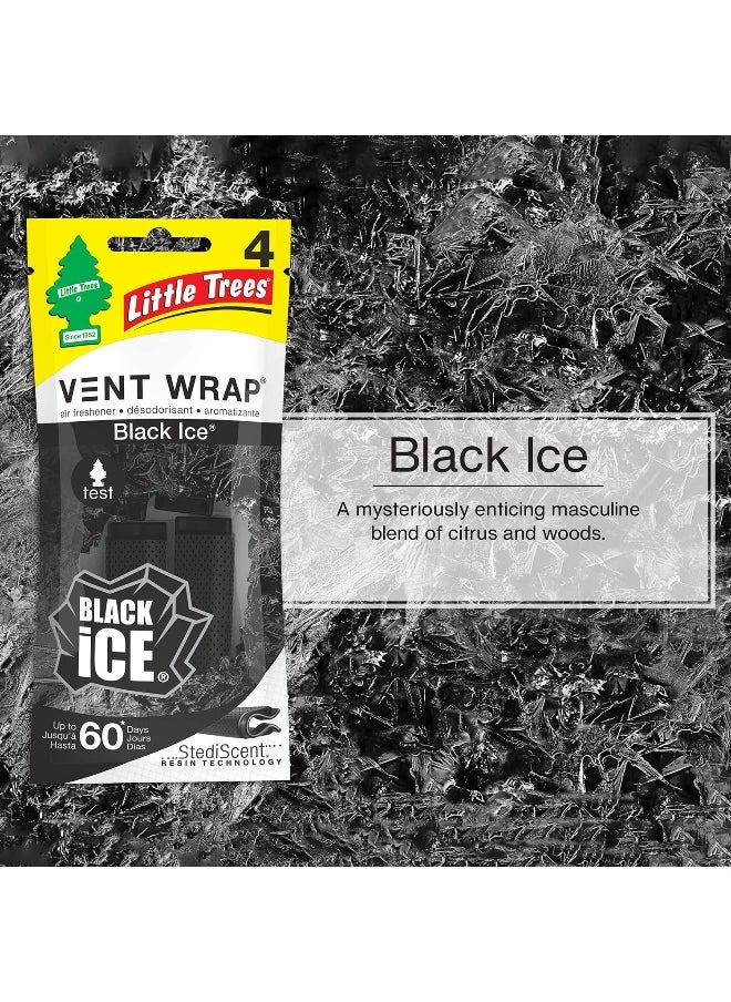LITTLE TREES Little Trees Vent Wrap Car Air Freshener (Black Ice)  - Image 5