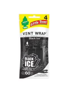 LITTLE TREES Little Trees Vent Wrap Car Air Freshener (Black Ice)  - Image 1