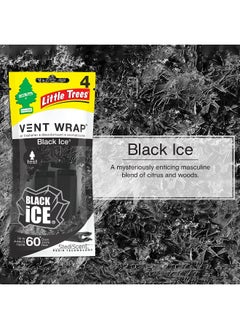 LITTLE TREES Little Trees Vent Wrap Car Air Freshener (Black Ice)  - Image 5