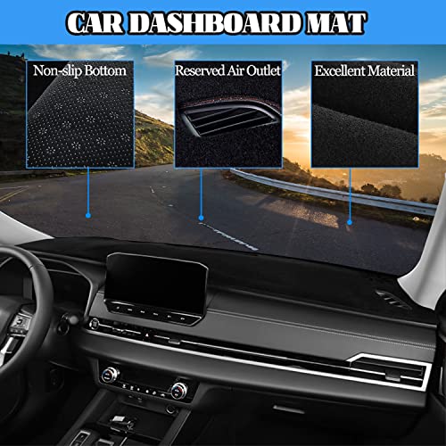 YOFAMO Dashboard Cover Dash Cover Mat Pad Carpet Custom Fit for Mitsubishi Outlander 2022 2023(with HUD) Accessories Anti-Skid Center Console Protector Cover Mat(Black Edge) - Image 4
