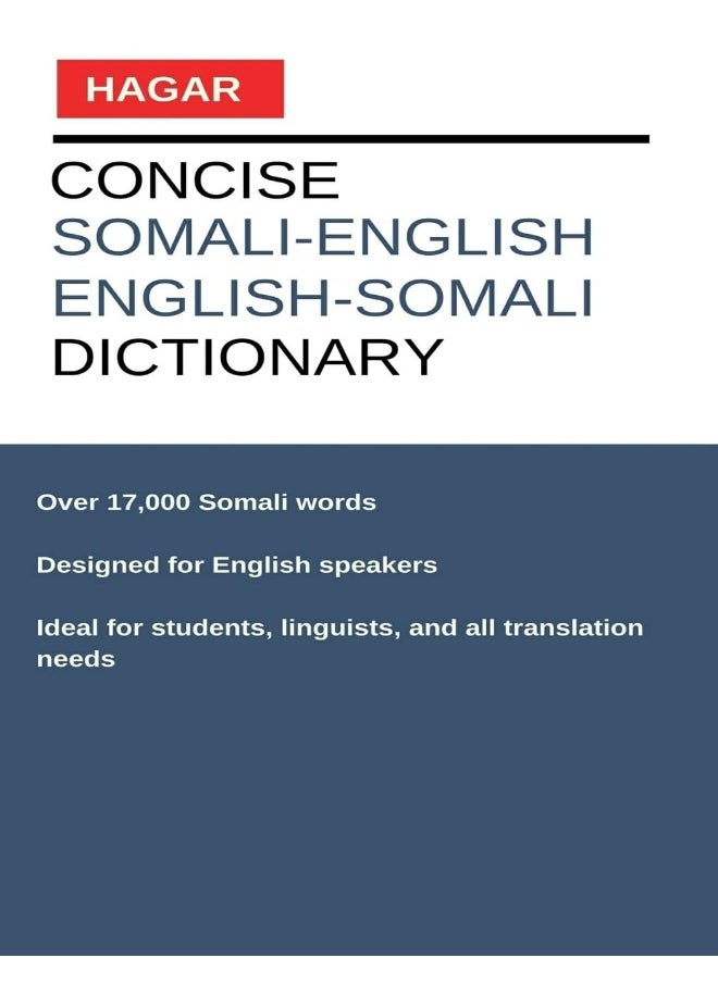 Concise somali-english/english-somali dictionary 
