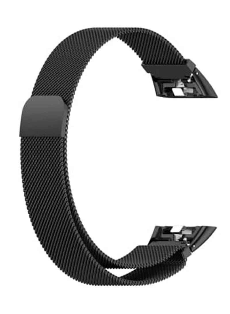 حزام معدني لصالح الشرف 6 / Huawei Band 6 Smart Band Band Smart Band ، عصابات الفولاذ المقاوم للصدأ لـ Huawei Band 6 Wrist Watch Bracelet (Black) - Image 3