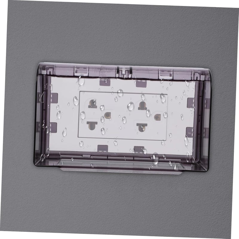 Uonlytech Weatherproof Outlet Cover Adhesive Socket Protector for Outdoor Use Bathroom Shower Safety Easy Installation Electrical Leak Prevention - Image 4