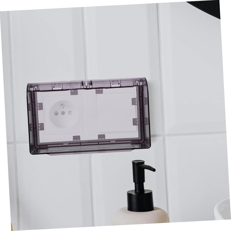 Uonlytech Weatherproof Outlet Cover Adhesive Socket Protector for Outdoor Use Bathroom Shower Safety Easy Installation Electrical Leak Prevention - Image 5