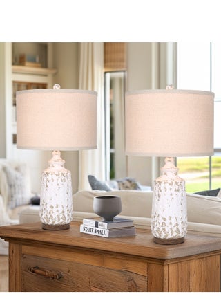 Table Lamp Set of 2 Retro Side Desk Lamp for Living Bed Room Home with Linen Lampshade - pzsku/Z7A08827577E66E9D2BF7Z/45/_/1730351229/1ea65120-e76c-4e1f-923d-8e163171babe