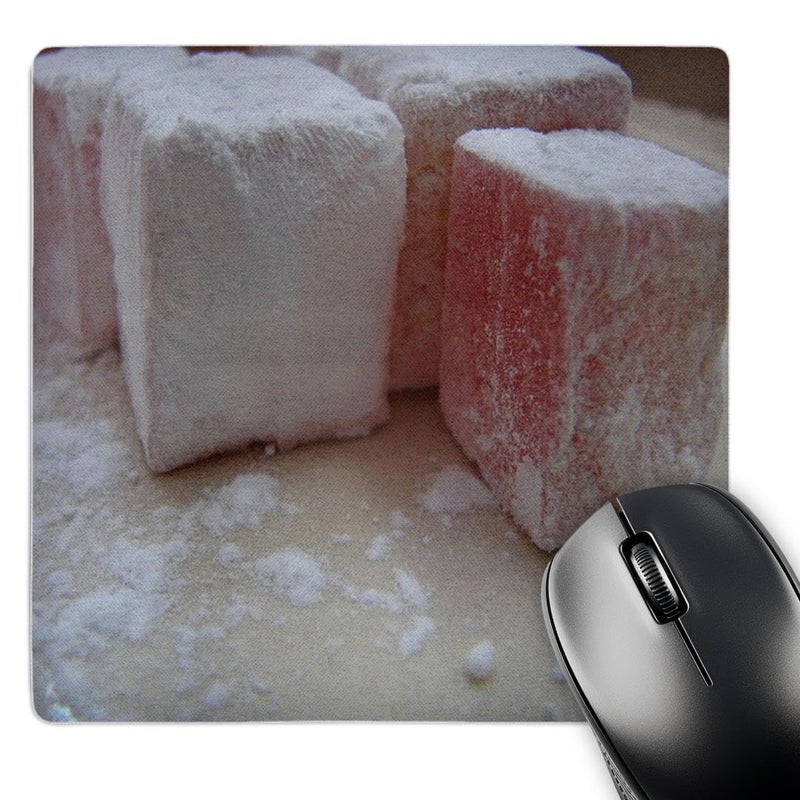 3dRose LLC 8 x 8 x 0.25 Inches Mouse Pad, Turkish Delight - Confectionary, Food, Kitchen, Lokum, Recipe, Restaurant, Turkish (mp_46872_1) - Image 1